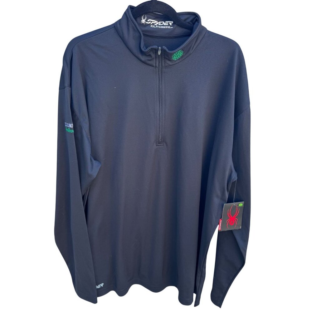 Spyder Mens XXL Half-Zip Black Wheel Of Fortune‎ Portland 2012 Technical DryWEB